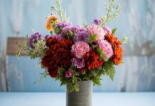 Букет цветов на День всех влюблённых