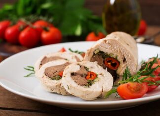 Фаршированные гнезда в духовке