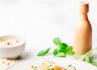 Сливочная паста с грибами и курицей