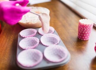 Маленькие кексики в силиконовых формочках