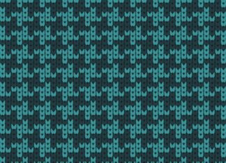 Двусторонний узор для снуда спицами