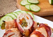 Куриные рулетики с сыром и грибами