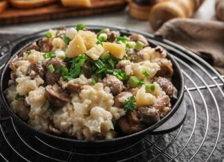 Рис с мясом на сковороде: простой рецепт