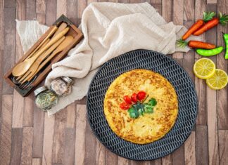 Лепешка с зеленым луком на сковороде