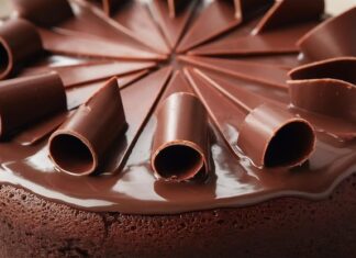 Шоколадная глазурь из какао для торта