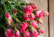 Записка в цветах для мамы