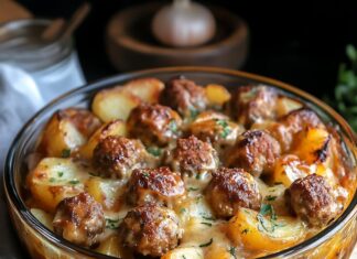 Картофельная запеканка со свиным фаршем