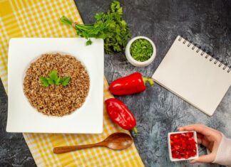 Гречка с курицей на сковороде