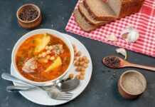 Суп с чечевицей на мясном